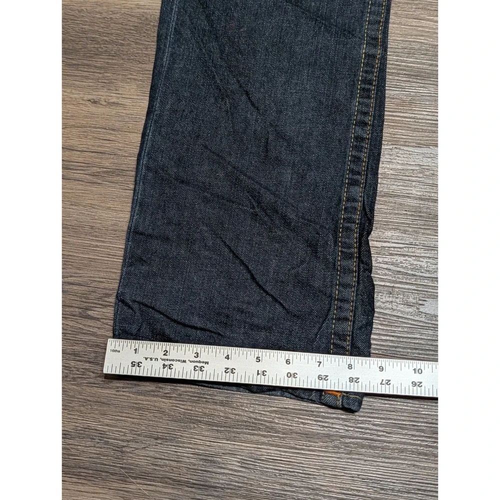 True Religion Bobby Mens Straight Leg Jeans Dark Indigo 31x34 Made in USA READ